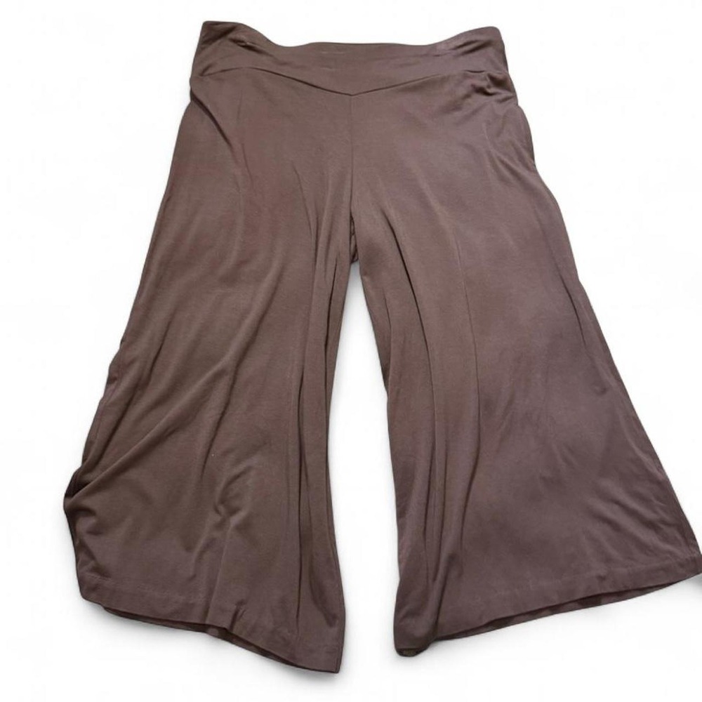Vintage 2000s New York & Co Chocolate Brown Cropped Wide Leg Pants, Women's Sz M